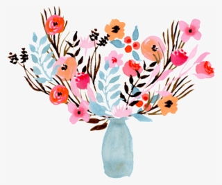 Free Png Download Flower Vase Water Colour Png Images - Bouquet