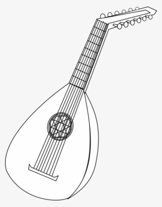 Musical Instruments Lute Coloring Book String Instruments - Lute Clip Art