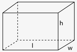 Diagram Of A Rectangular Prism Showing L = Length, - Diagram