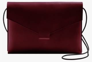 Burgundy Fold Handbag Front - Wristlet