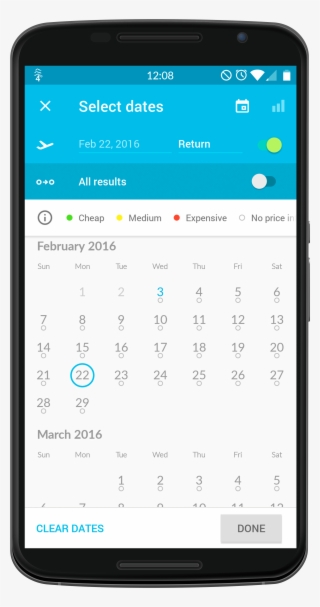 Skyscanner Departure Date Skyscanner Return Date - Date Picker Mobile App