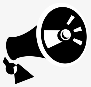 Vector Illustration Of Megaphone Or Bullhorn To Amplify - Circle