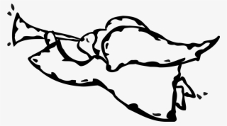 Vector Illustration Of Spiritual Angel With Wings Blows