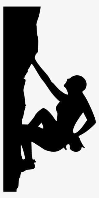 Rock Climbing Girl Silhouette - Rock Climber Silhouette