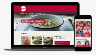 Responsive Interface Design For Food Network - Mobile Phone