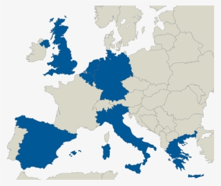 Europe Map With Eu Flag