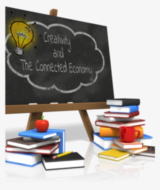 A Blackboard That Reads "creativity And The Connected - Organizacion De La Escuela Dominical