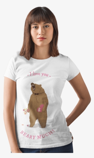 T Shirt Mockup Of A Young Woman Posing At A Photo Studio - Smiling Woman On Transparent Background