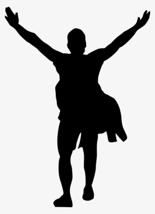 Png File Size - Arms Up Silhouette Png