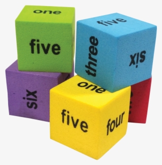 Tcr20822 Colorful Number Word Dice Image - Toy Block