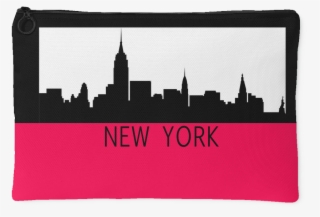 New York City Skyline Zipper Accessory Clutch Available - Hudson River