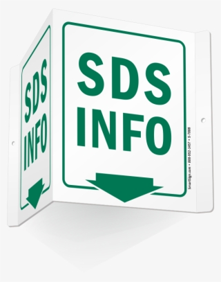 Sds Info With Bottom Arrow 2-sided Projecting Sign - Sign