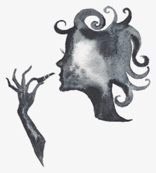 Lipstick Woman Silhouette Black Ftestickers Makeup - Siluetas De Mujer Exitosa Png