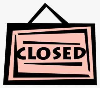 Vector Illustration Of Retail Merchandising Closed - Sign
