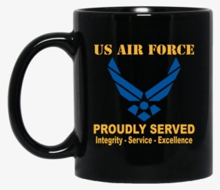 Us Air Force Logo Black Mug 11 Oz - Air Force