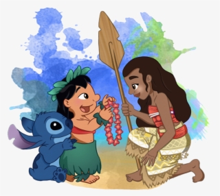 Lilo Sticker - Lilo And Stitch And Moana