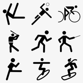 Sports Icon In Style Simple Black