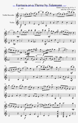 Free Sheet Music For Duos For Treble Recorder And Violin - Sheet Music