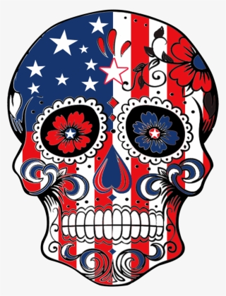 1000 X 1314 3 - American Flag Sugar Skull