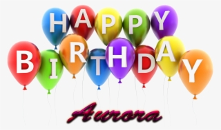 Aurora Happy Birthday Balloons Name Png - Happy Birthday Aman Cake