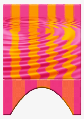 Headboard Pink Orange Water Ripple Size - Arch