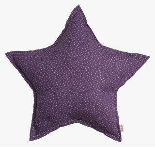 Violet Star Medium Star Cushion Numero - Polka Dot