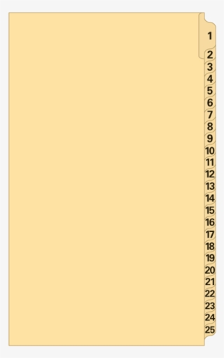 #1-25 White Or Buff Tabs 25th Cut 11" - Tan