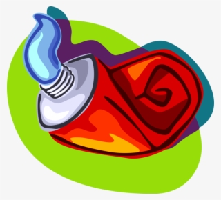 Dentifrice For Cleaning Teeth Vector Image Illustration - Toothpaste Clipart