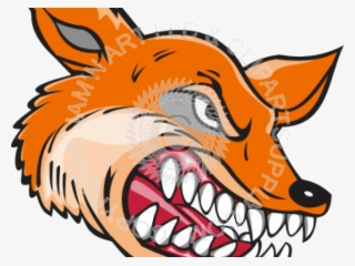 Teeth Clipart Fox - Mean Fox Cartoon
