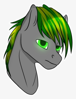 Mymysteriouspony, Bust, Glowing Eyes, Green Eyes, Looking - Cartoon