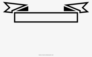 Ribbon Banner Coloring Page - Triangle