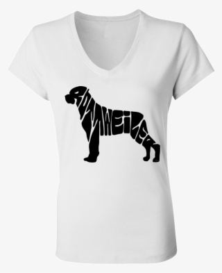 Ladies' V Neck T Shirt - Perros De Caza Dibujos
