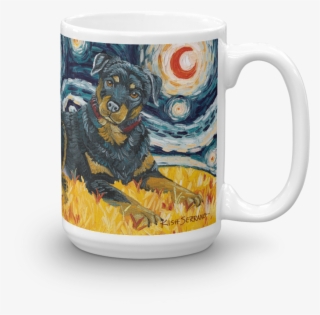 Rottweiler Starry Night Mug-15oz - Dog