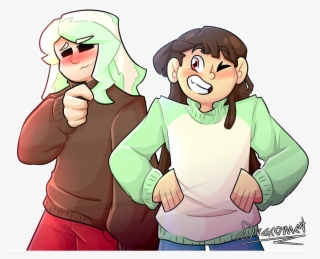 They Are Wearing Matching Sweaters - Cartoon
