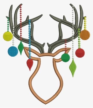 Lla0302 − Reindeer Christmas Applique