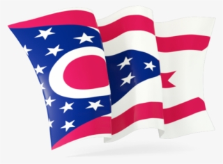 Waving Illustration Of Br - Moving Flag Of Ohio