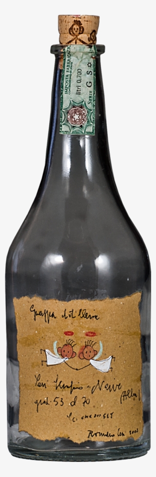 Grappa Romano Levi Empty Bottle For Collection - Glass Bottle