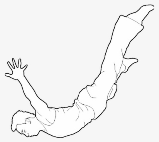 Drawing Sketch Falling Flying Person Man Men Guy White - Drawing Flying People