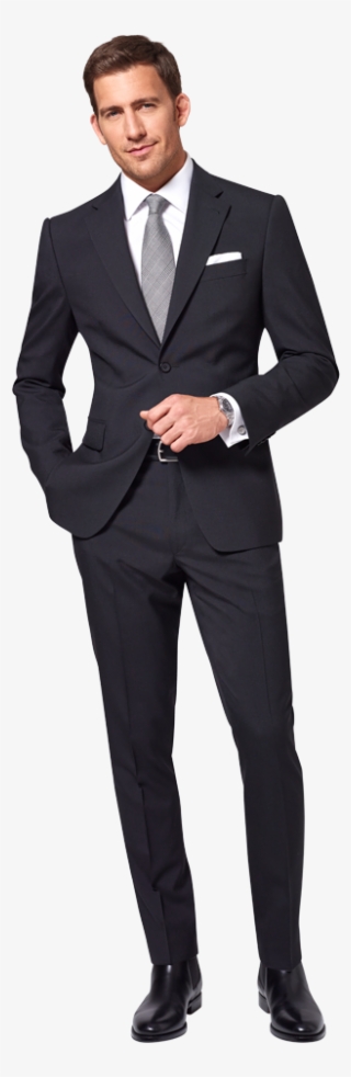 Dolzer Man Schwarzer Anzug Nach Maß - Body Language Widen Your Stance