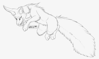 [halfelfaedyn 2014] Fennec Wolf Completely Free To - Line Art