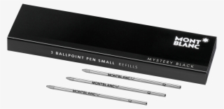 3 Ballpoint Pen Refills Small Mystery Black For Meisterstück - Montblanc 116193