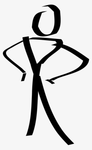 Figure Person Stick Standing Slim Fit Waist - Stick Figure Clip Art