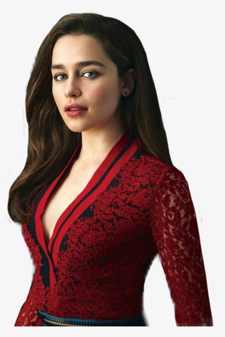 Emiliaclarke Sticker - Emilia Clarke Red Dress