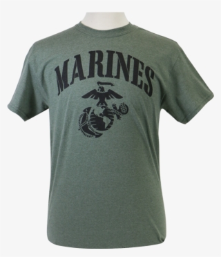 Green "marines" With Ega T-shirt - Eagle Globe And Anchor