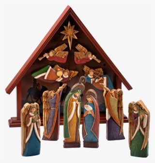 Nativity Crib House "holy Family" With 11 Figurines - Crib House For Christmas