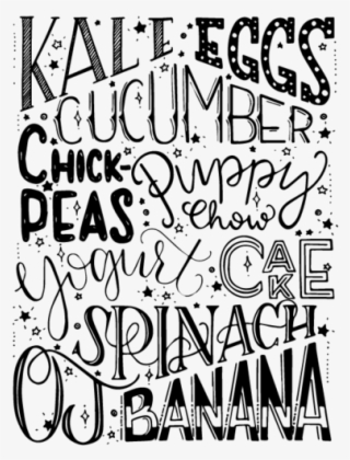 Grocerylist Lettering Vector May31