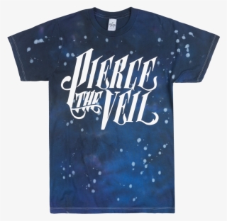 Pierce The Veil Galaxy Tie Dye T-shirt Blue Music Rock - Pierce The Veil Logo Shirt