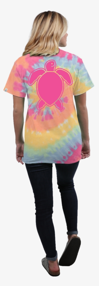 Turtle Washed Logo Tie Dye Short Sleeve T-shirt - Shirt