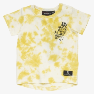 Rock Your Kid Howling Wolf S/s T-shirt In Yellow Tie