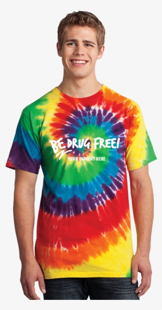 Drug Free Tie Dye T Shirt - Port & Company Tie Dye
